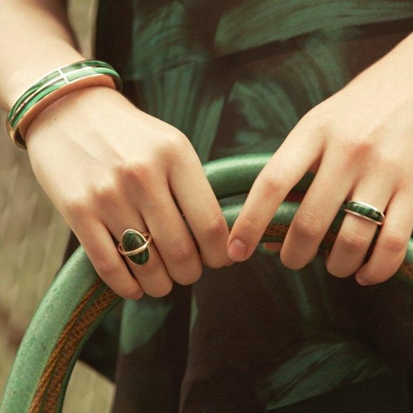 Pamela Love "Savanah ring" in sterling silver with inlay - Picture 2 of 8